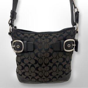 Coach Black Crossbody Bag with Signature Pattern